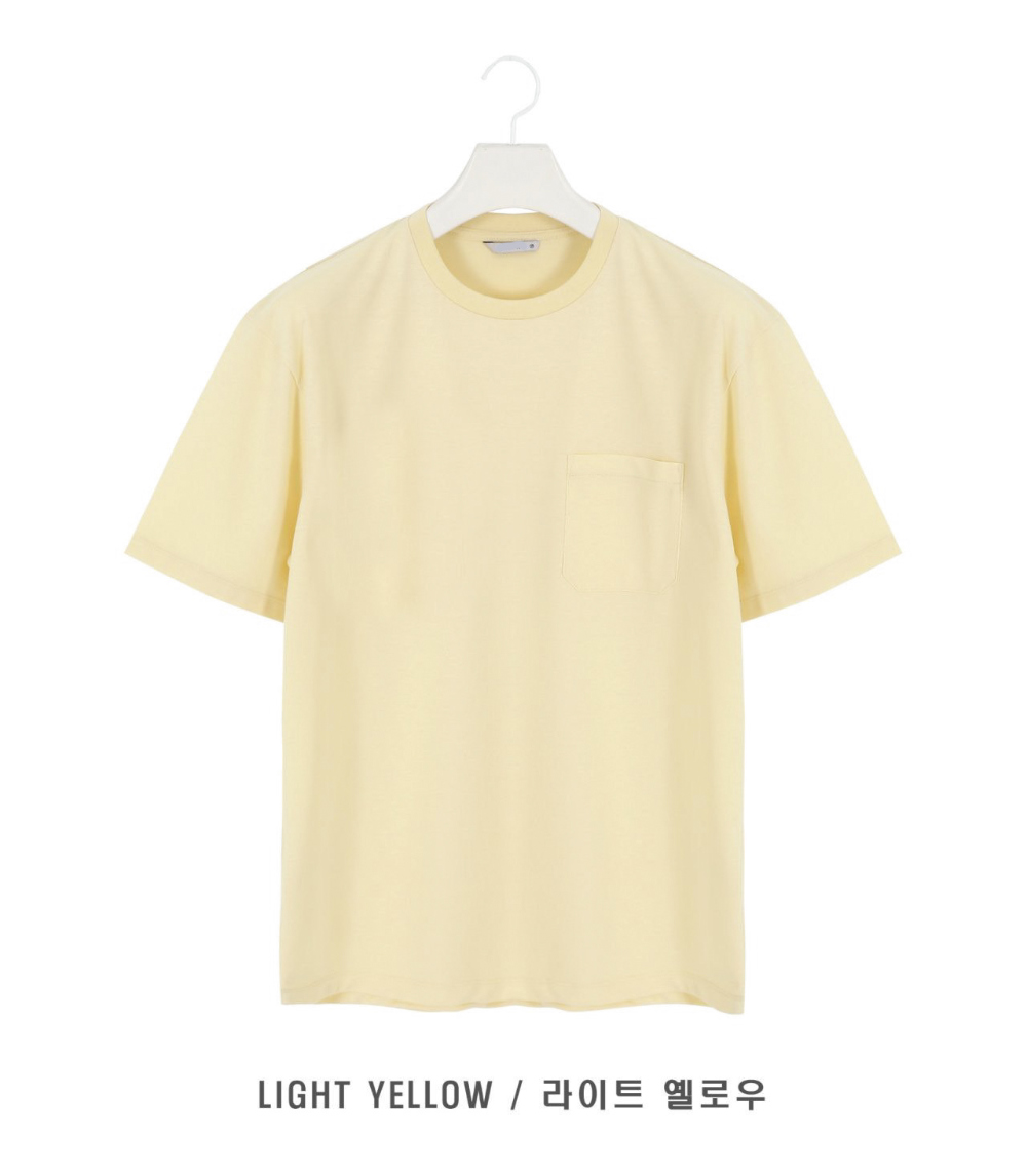 반팔 티셔츠 크림 색상 이미지-S1L14